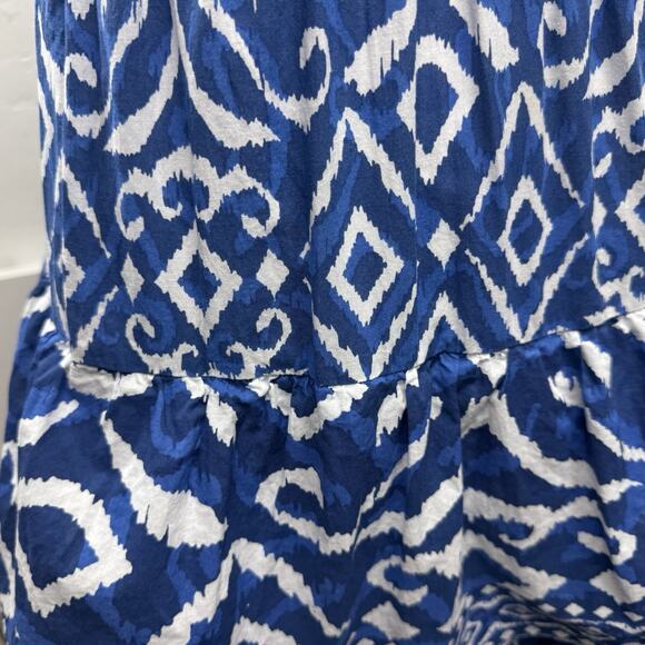 Caroline Constas Tiered Long Maxi Dress Tribal Print Size XS V Neck Sleeveless - Picture 7 of 11